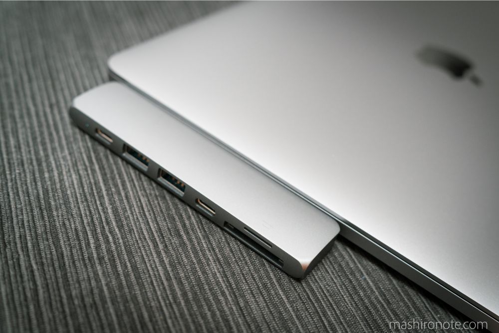 Satechi USB-Cハブレビュー】7-in-1のMacBookPro用一体型（スペースグレイ）を購入 - ましろNOTE